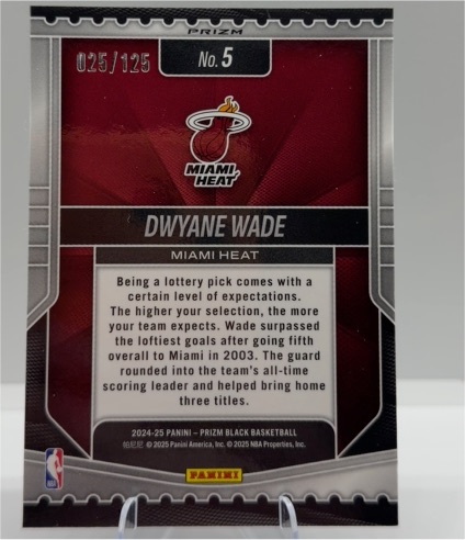 2024-25 Panini Prizm Black Basketball #5 Dwyane Wade — front