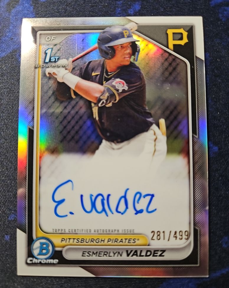 2024 Bowman Chrome #CPA-EV Esmerlyn Valdez — front