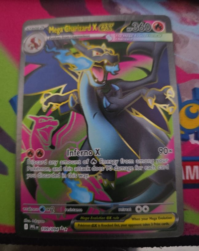 2025 Pokémon #109 Mega Charizard X EX Phantasmal Flames — front