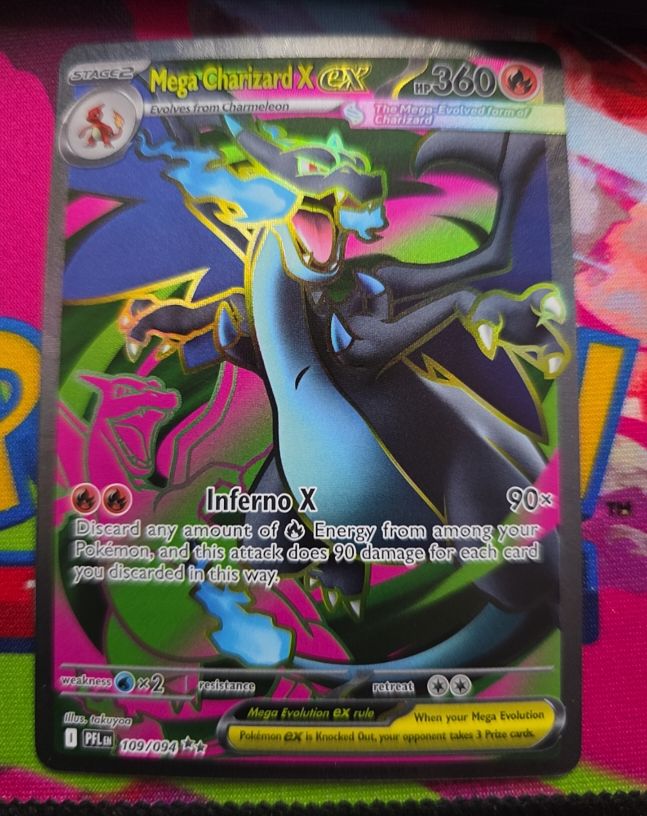 2025 Pokemon Mega Charizard X ex #109/094 Phantasmal Flames — front