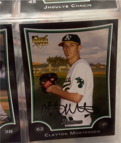 2009 Bowman #62 Clayton Mortensen — front