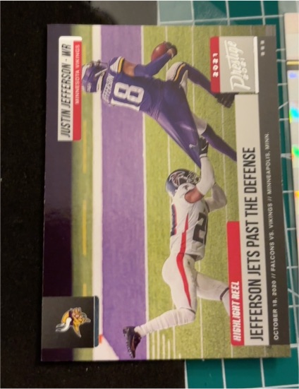 2021 Panini Prestige #HR-JJ Justin Jefferson Highlight Reel — front