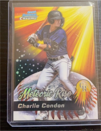 2025 Bowman Chrome #MR-8 Charlie Condon Meteoric Rise — front