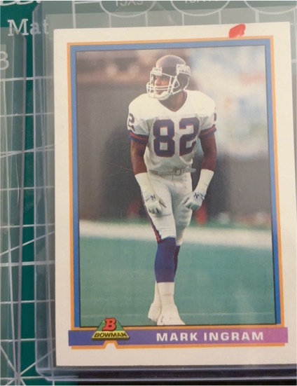 1991 Bowman #375 Mark Ingram — front