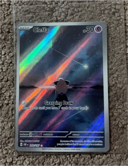2023 Pokemon TCG Obsidian Flames #202 Cleffa Illustration Rare — front
