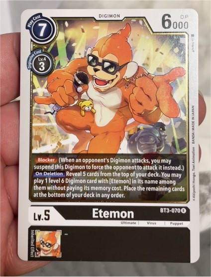 2021 Digimon Card Game #BT3-070 Etemon — front