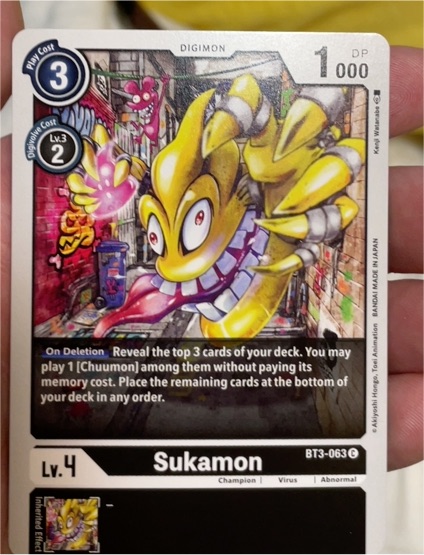 2021 Digimon Card Game BT3-063 Sukamon — front