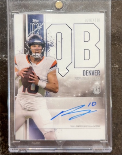 2024 Topps Signature Class #RCABN Bo Nix — front