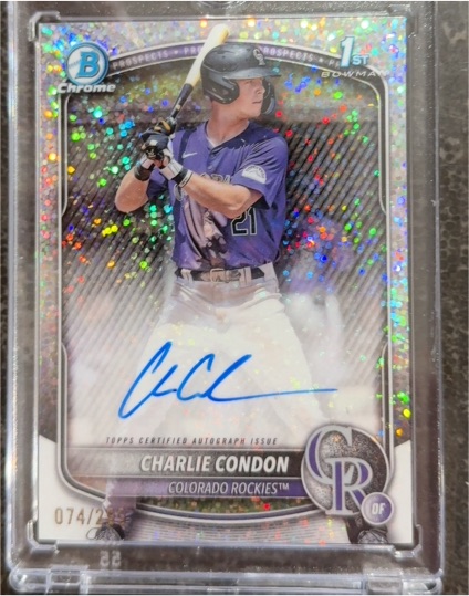 2025 Bowman Chrome #CPA-CC Charlie Condon — front