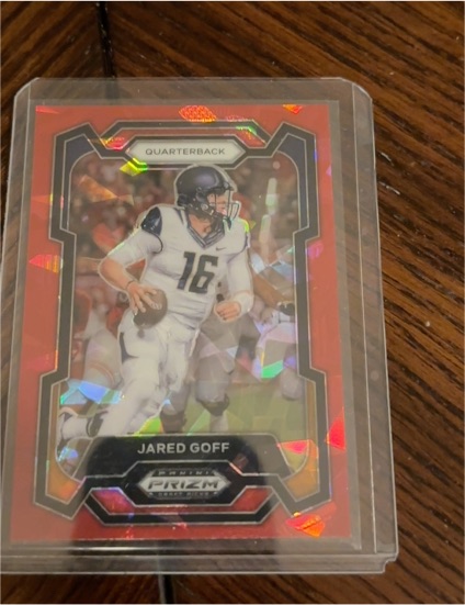 2024 Panini Prizm Draft Picks #71 Jared Goff Red Ice — front