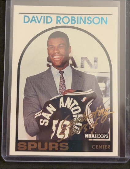 1993-94 NBA Hoops #DR1 David Robinson Celebrating 5 Years — front