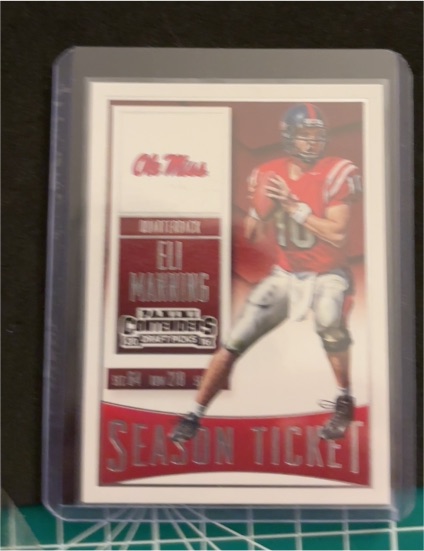 2016 Panini Contenders Draft Picks #37 Eli Manning — front
