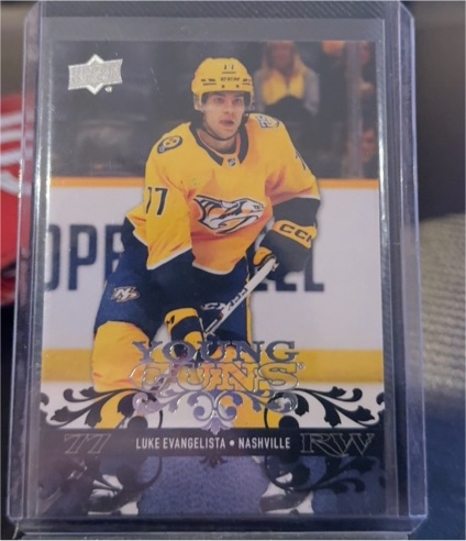 2023-24 Upper Deck Extended Series #T-33 Luke Evangelista Young Guns Retro — front