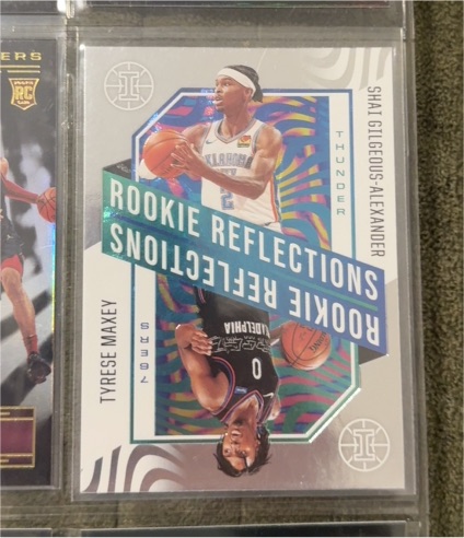 2020-21 Panini Illusions Rookie Reflections #7 Tyrese Maxey/Shai Gilgeous-Alexander — front