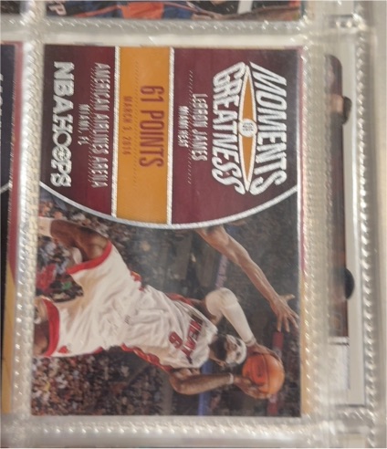 2014-15 Panini NBA Hoops Moments of Greatness #4 LeBron James — front