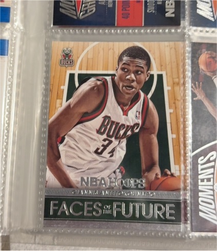 2014-15 Panini Hoops #8 Giannis Antetokounmpo Faces of the Future — front