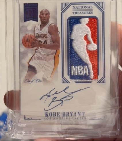 2010 Panini National Treasures One of One Kobe Bryant NBA Logoman Patch Auto — front