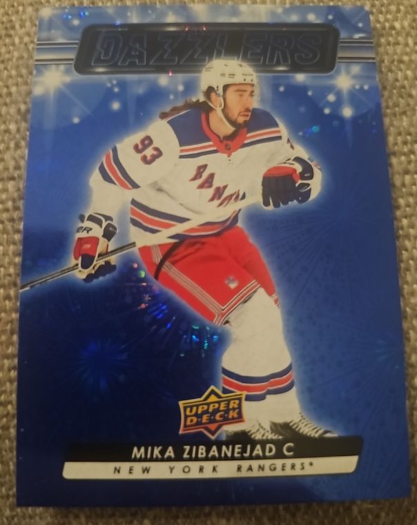 2023-24 Upper Deck Series 2 Dazzlers #DZ-98 Mika Zibanejad — front
