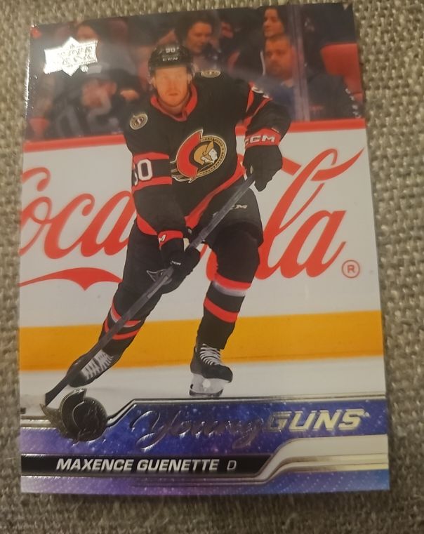 2023-24 Upper Deck Series 2 #455 Maxence Guenette Young Guns Rookie Card — front