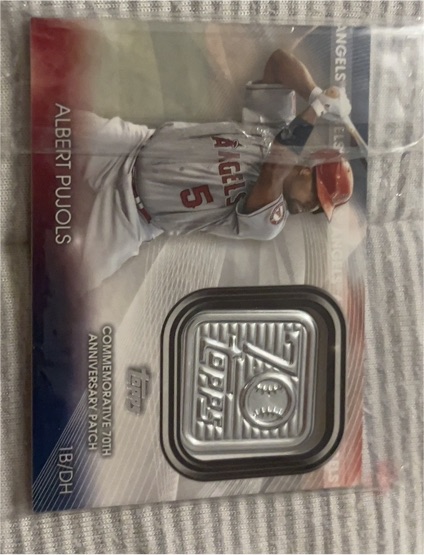 2021 Topps 70th Anniversary Manufactured Logo Patch #T70P-AP Albert Pujols — front