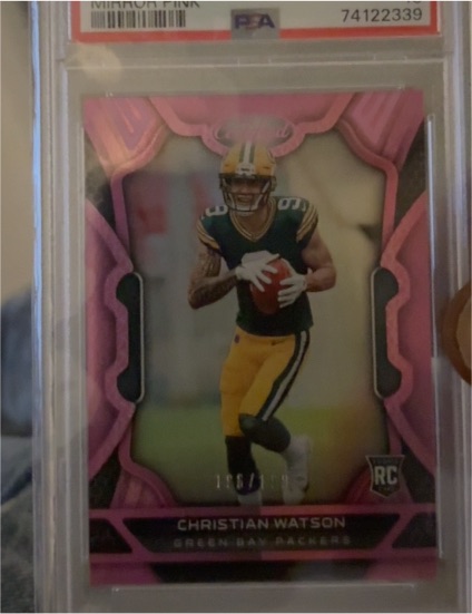 2022 Panini Certified #138 Christian Watson Mirror Pink RC — front