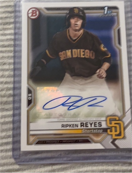 2021 Bowman #PAPR-RR Ripken Reyes — front