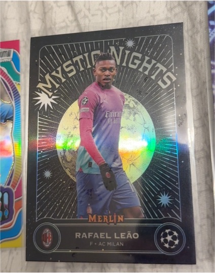 2023-24 Topps Merlin UEFA Club Competitions Mystic Nights #MN-9 Rafael Leão — front