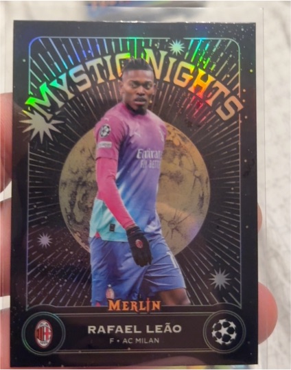 2023-24 Topps Merlin UEFA Club Competitions #MN-9 Rafael Leão Mystic Nights — front