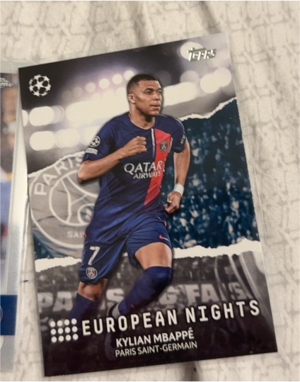 2023-24 Topps UEFA Club Competitions European Nights #EN-22 Kylian Mbappé — front