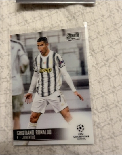 2020-21 Topps Stadium Club Chrome UEFA Champions League #100 Cristiano Ronaldo — front