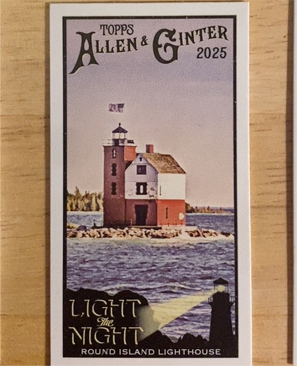 2025 Topps Allen & Ginter Mini Light The Night #LTN-29 Round Island Lighthouse — front
