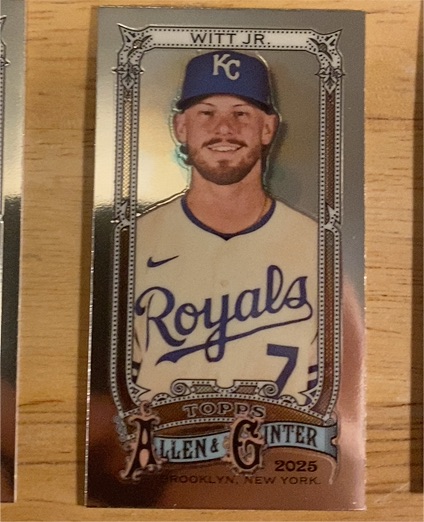 2025 Topps Allen & Ginter #123 Bobby Witt Jr. — front