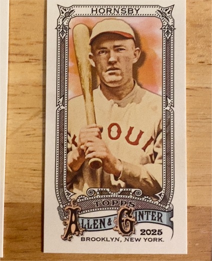2025 Topps Allen & Ginter #35 Rogers Hornsby — front