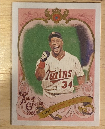 2025 Topps Allen & Ginter #SV-25 Kirby Puckett Sweet Victory — front