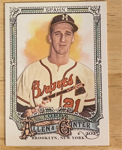 2025 Topps Allen & Ginter #33 Warren Spahn — front