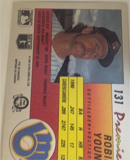 1991 Score #131 Robin Yount — front