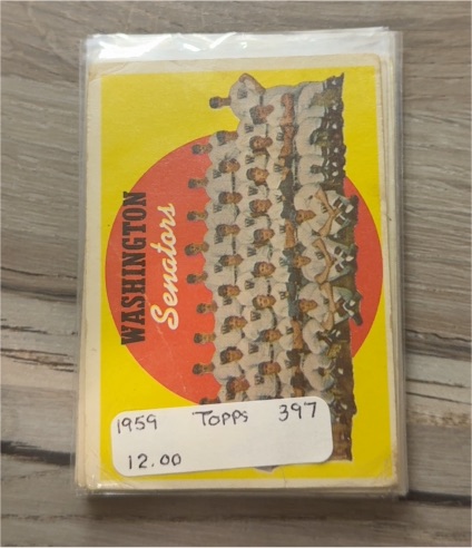 1959 Topps #397 Washington Senators Team — front