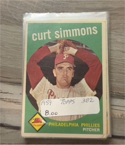 1959 Topps #382 Curt Simmons — front