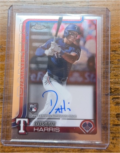 2025 Topps Chrome #RA-DHA Dustin Harris Rookie Autographs — front