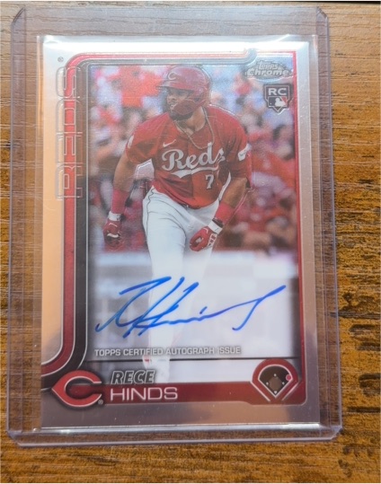 2025 Topps Chrome #RA-RH Rece Hinds Rookie Auto — front