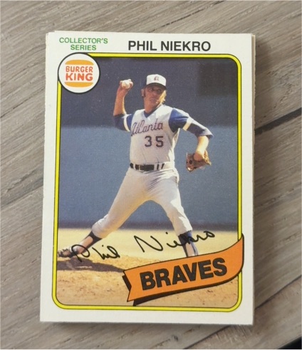 1980 Topps Burger King #6 Phil Niekro — front