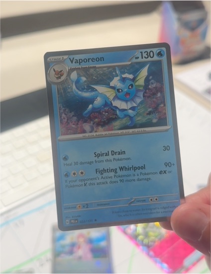 2023 Pokémon Scarlet & Violet Prismatic Evolutions #022 Vaporeon — front