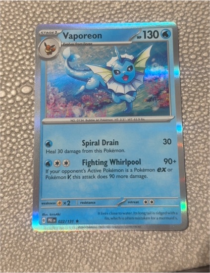 2023 Pokémon Scarlet & Violet 151 #022 Vaporeon — front
