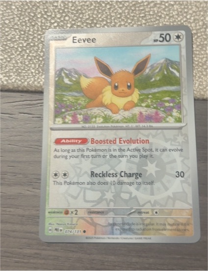2017 Pokémon Sun & Moon Prismatic Evolutions #074 Eevee — front