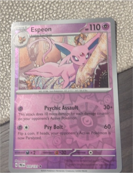 2025 Pokémon Prismatic Evolutions #033 Espeon — front