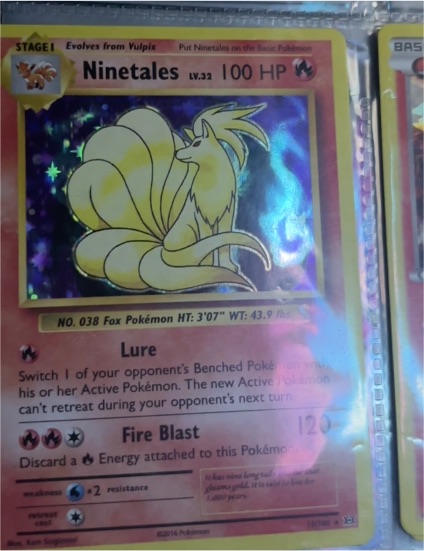 1999 Pokémon Base Set #12 Ninetales — front