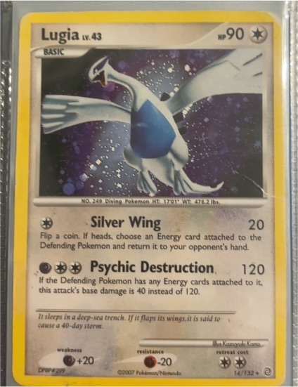 2007 Pokémon Secret Wonders #14 Lugia — front