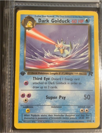 1999 Pokémon Team Rocket #37 Dark Golduck — front