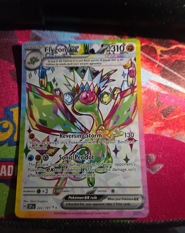2024 Pokémon SV08: Surging Sparks #222 Flygon ex — front