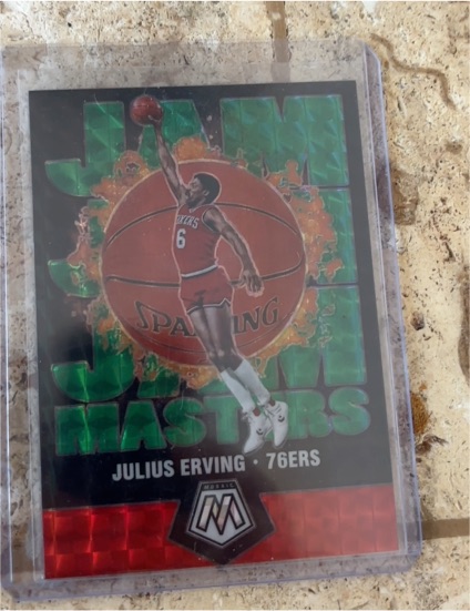 2019-20 Panini Mosaic #2 Julius Erving Jam Masters — front